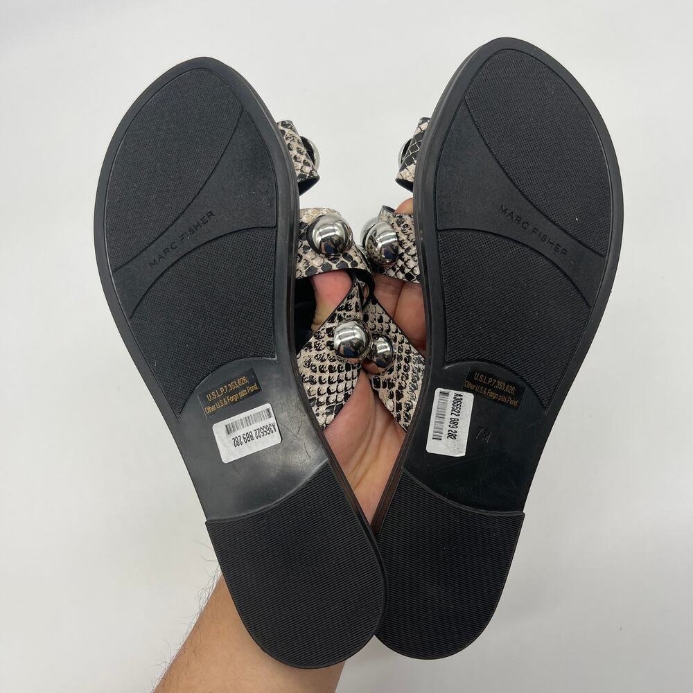 Marc Fisher Slide Sandal Size 7 M Bryte Snake - image 5